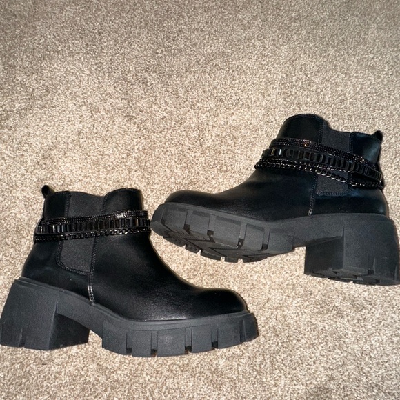 Torrid Chain Ankle Bootie Faux Leather - Picture 2 of 5